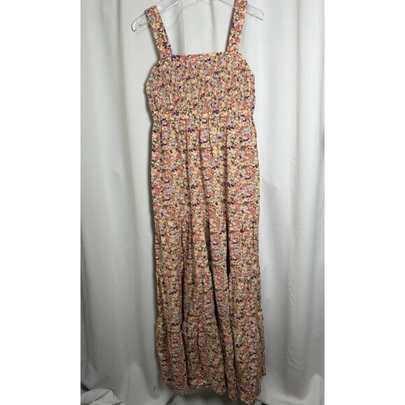 Scotch & Soda Strappy Seersucker Maxi Floral Dress Sz Small New - Picture 3 of 9